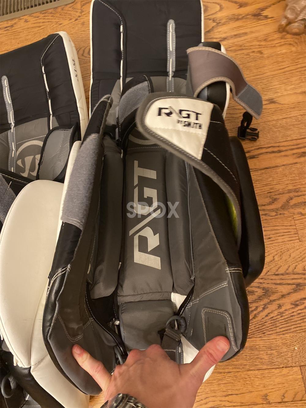 White Senior 35" Warrior Ritual GT Goalie Leg Pads