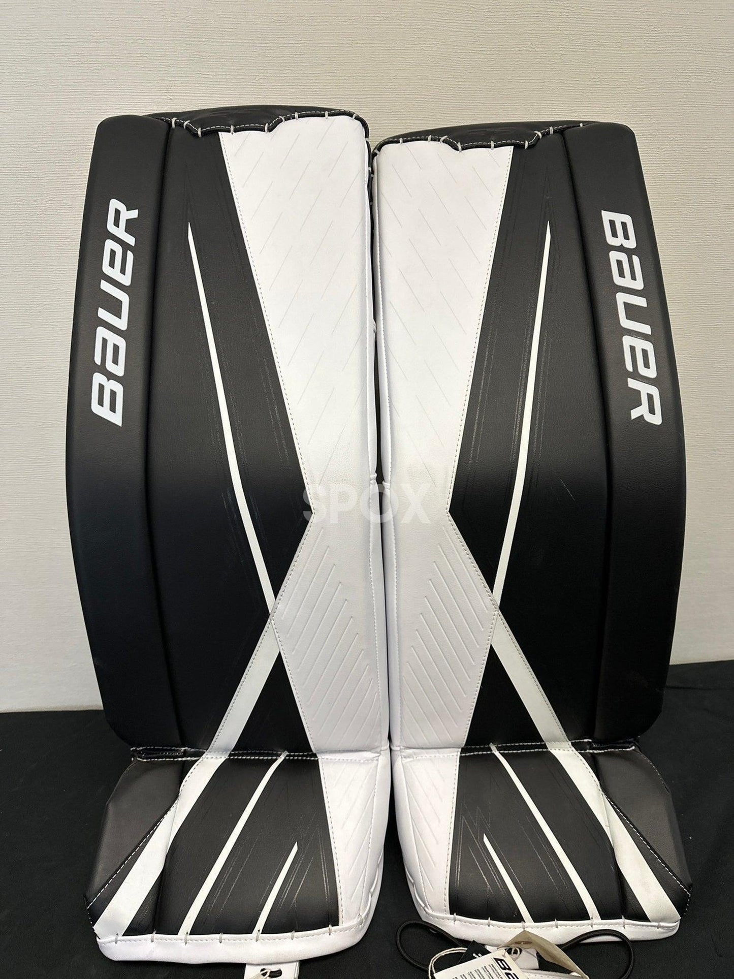 New Bauer Supreme 3S Goalie Leg Pads Intermediate Large White/Black