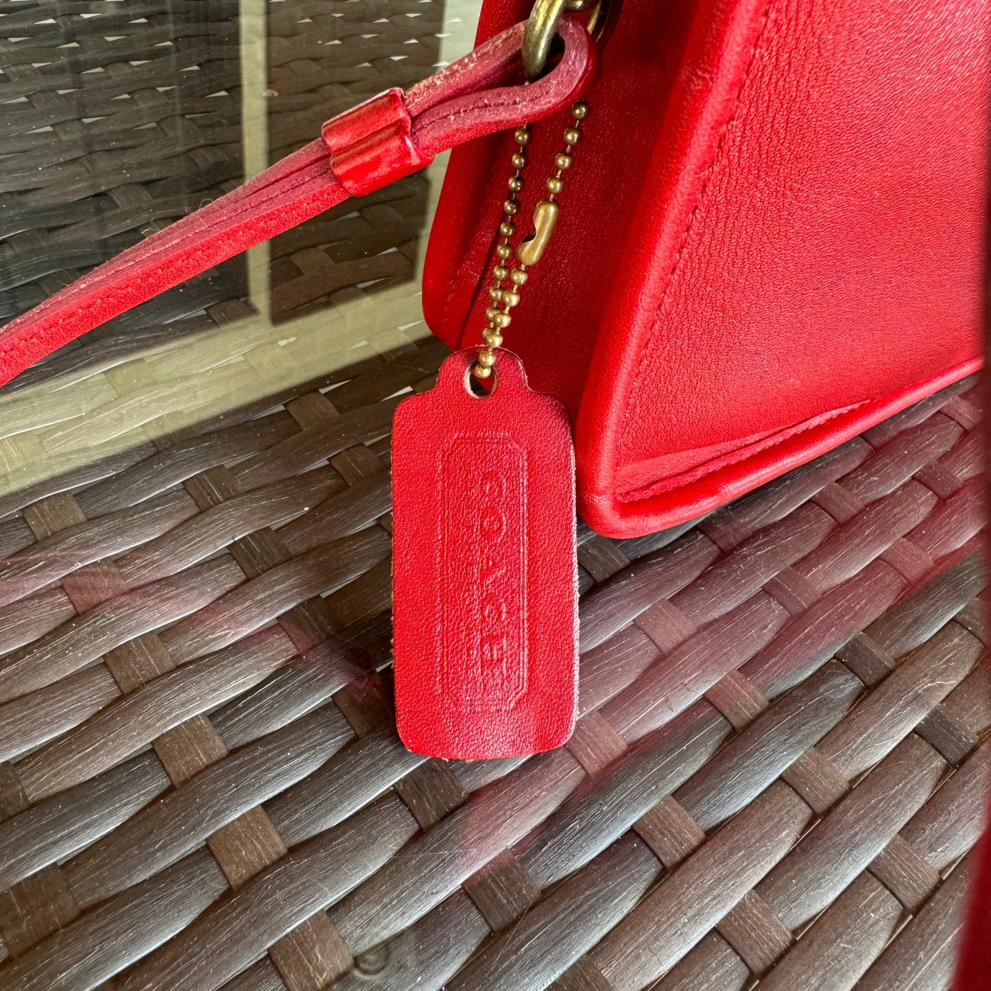 Vintage Coach Red Zippered Clutch 9455🍎🔥