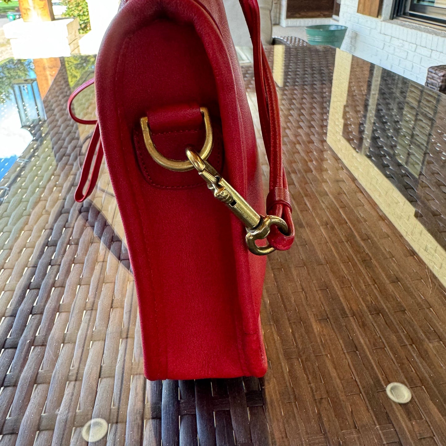 Vintage Coach Red Zippered Clutch 9455🍎🔥
