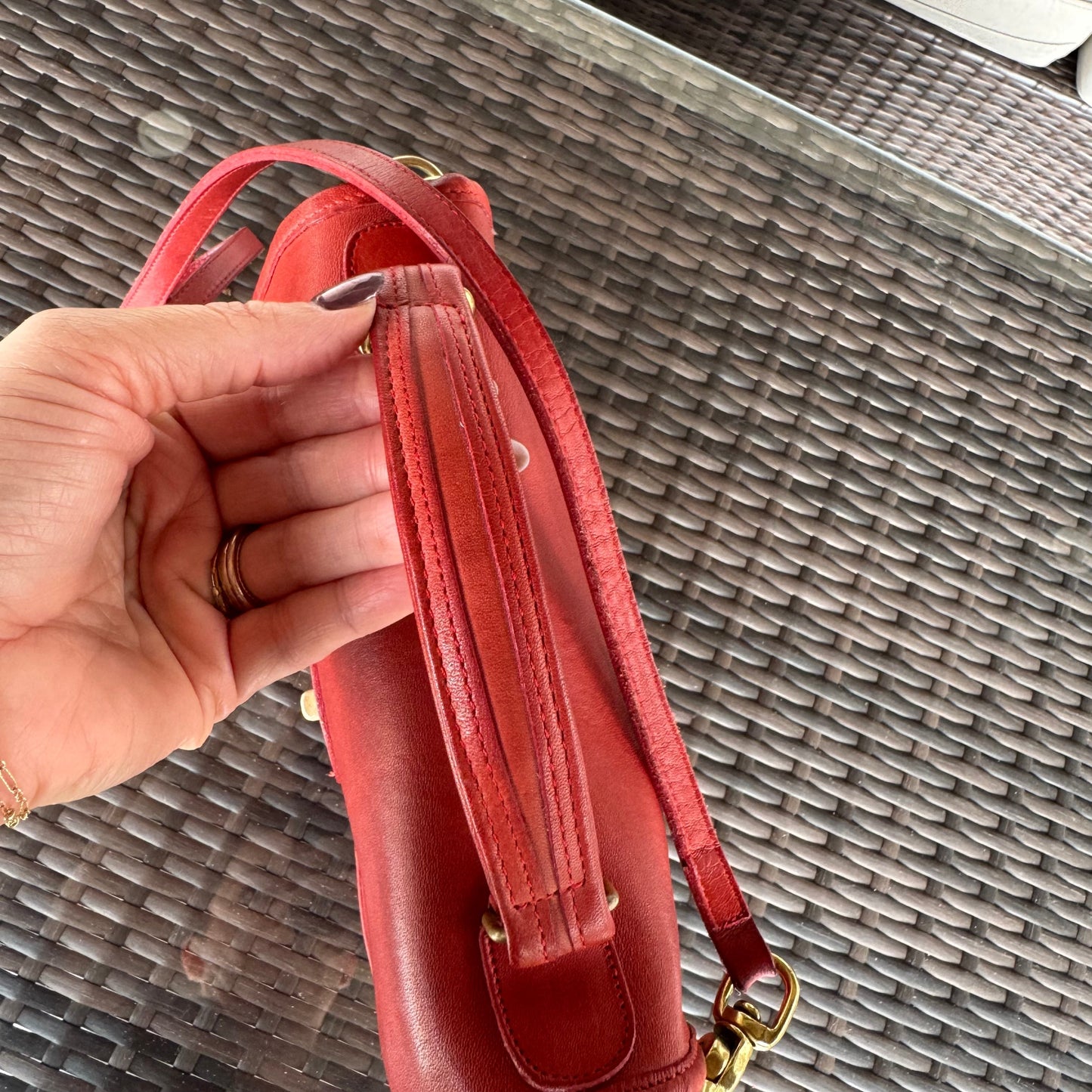 Vintage Coach Red Station Bag 5130🍬⚡
