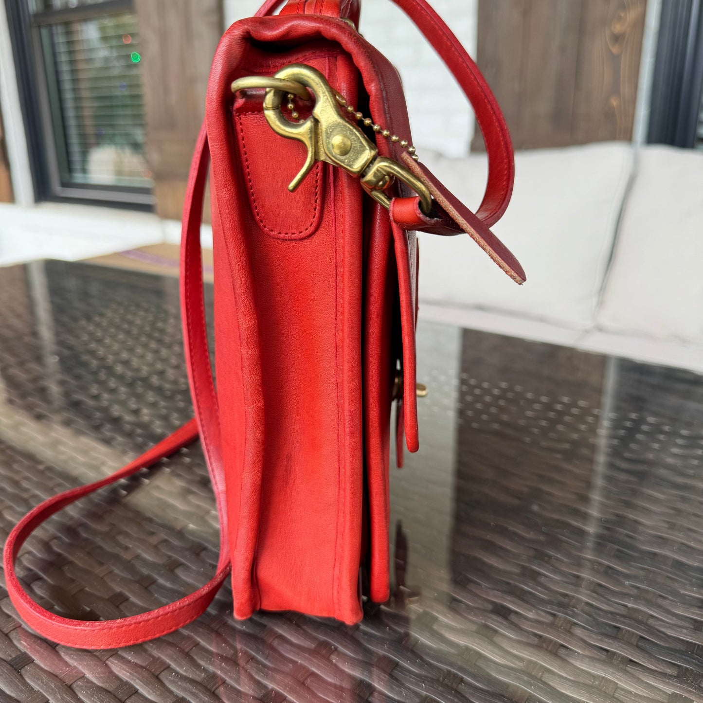 Vintage Coach Red Station Bag 5130🍬⚡