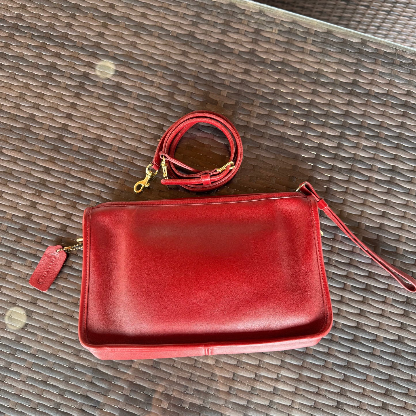 Vintage Coach Red Basic Bag 9455🍎🔥