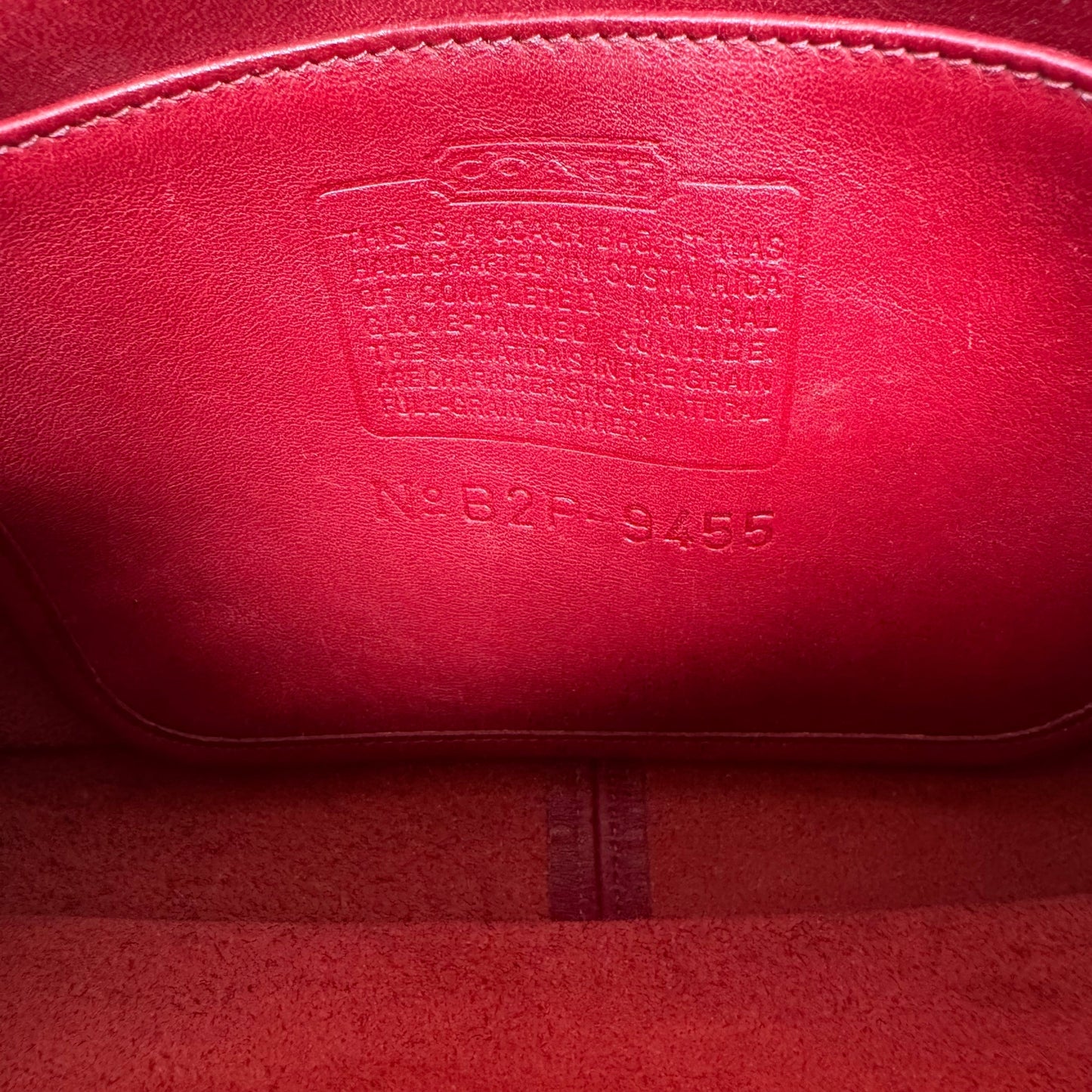 Vintage Coach Red Basic Bag 9455🍎🔥