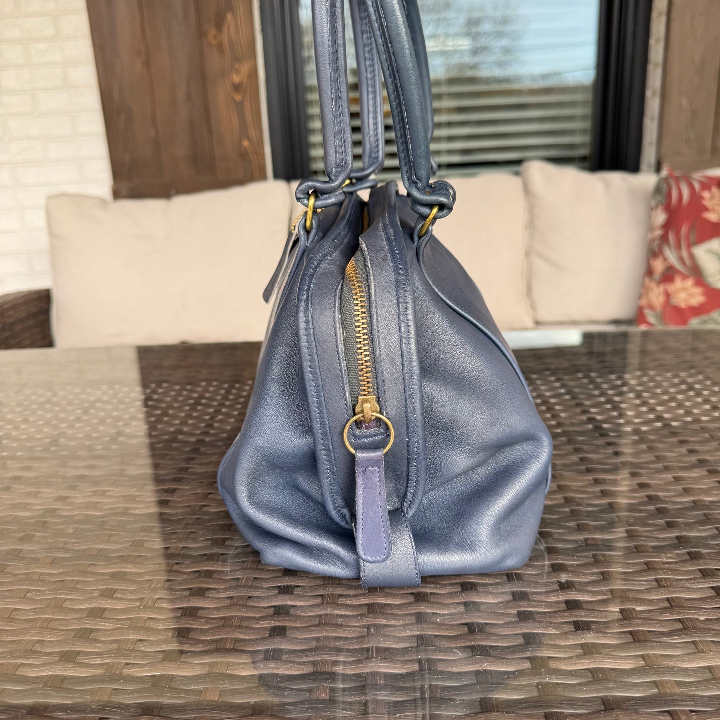 Vintage Coach Blue Soft Satchel 4055🍂✨