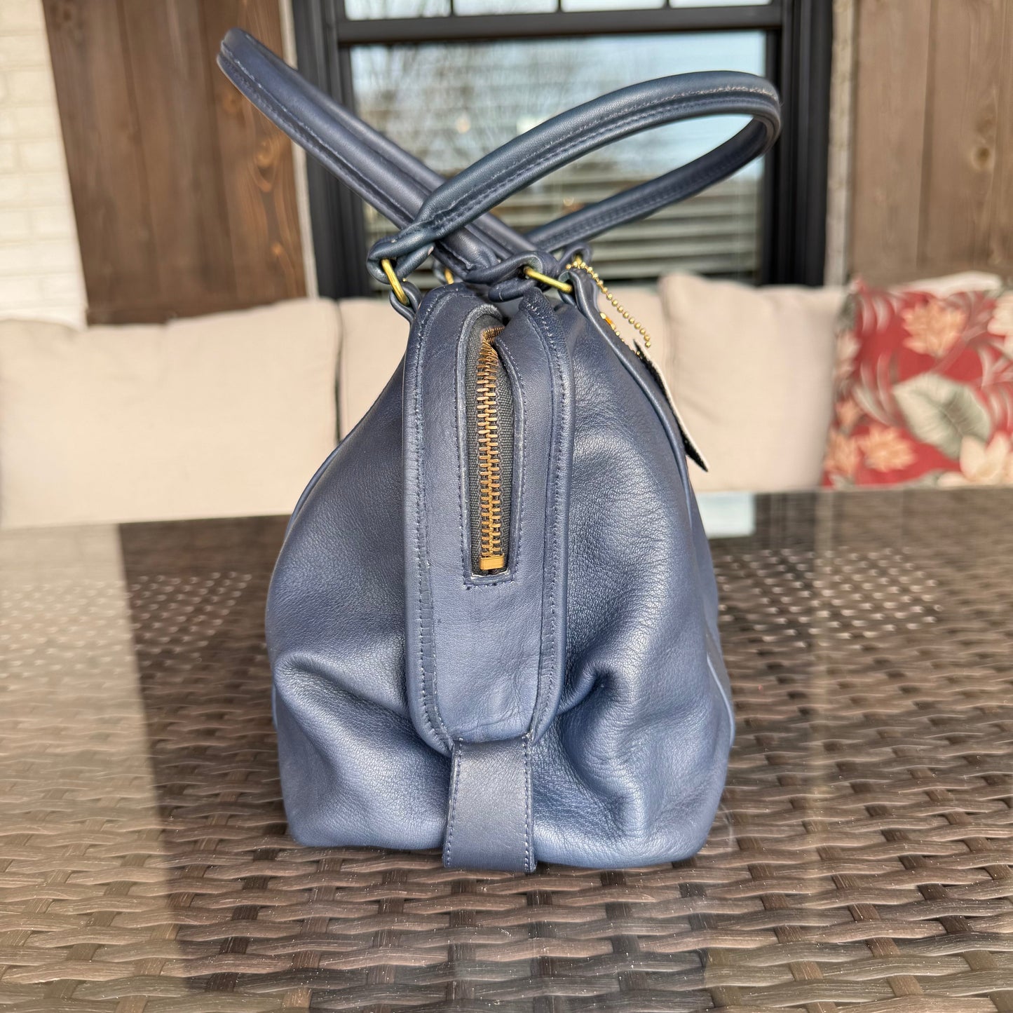 Vintage Coach Blue Soft Satchel 4055🍂✨