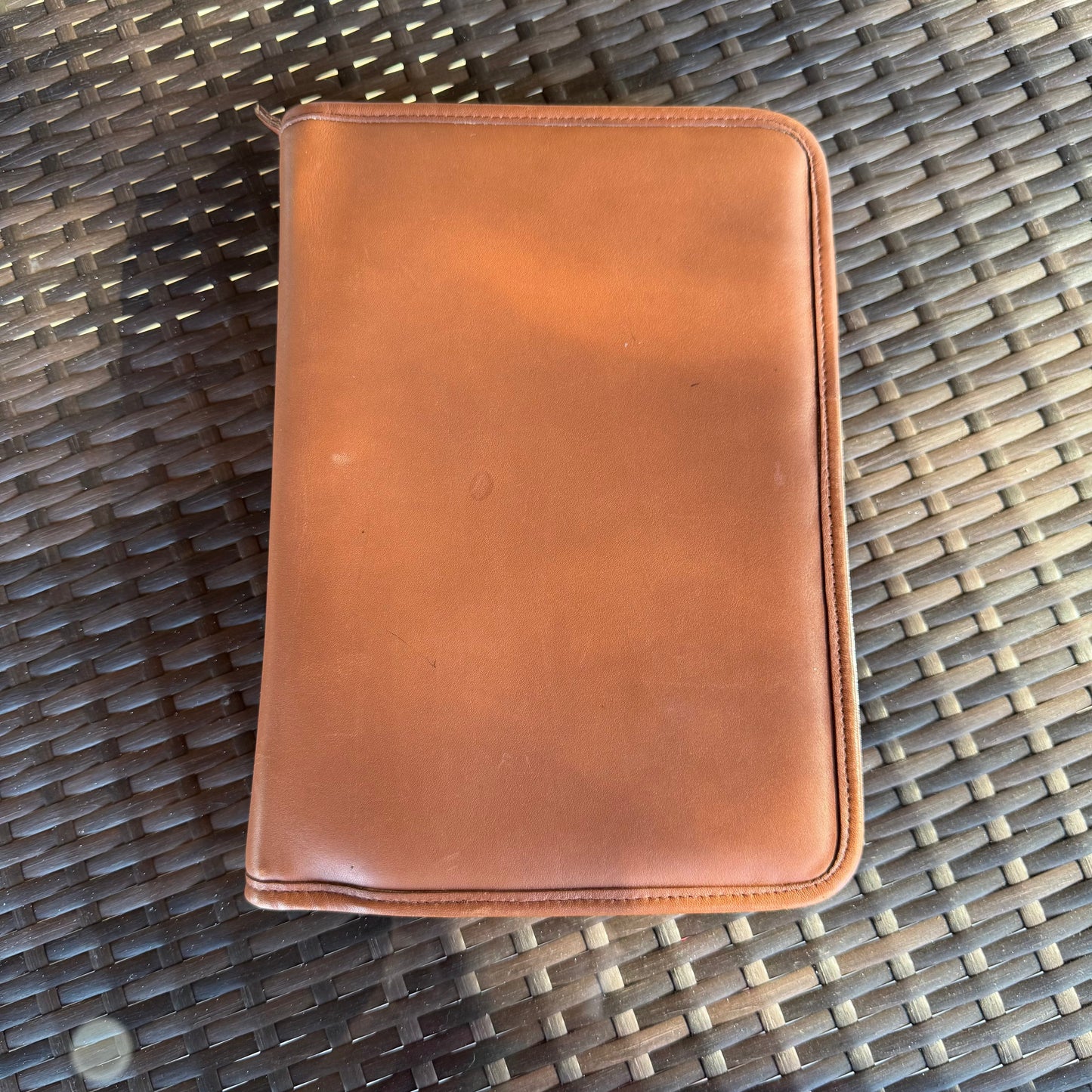 Vintage Coach British Tan Zip Around Organizer Large Planner 5223🌺🩷