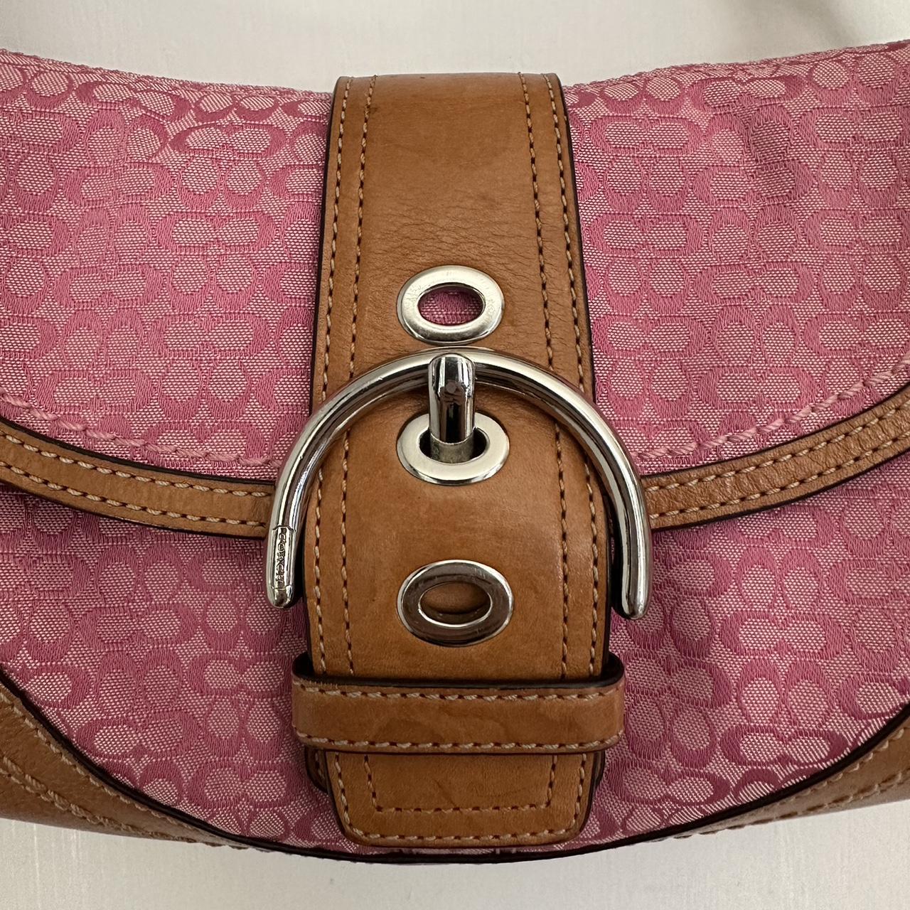 Coach Pink Signature Jacquard Soho Mini Vintage Bag💜🍇