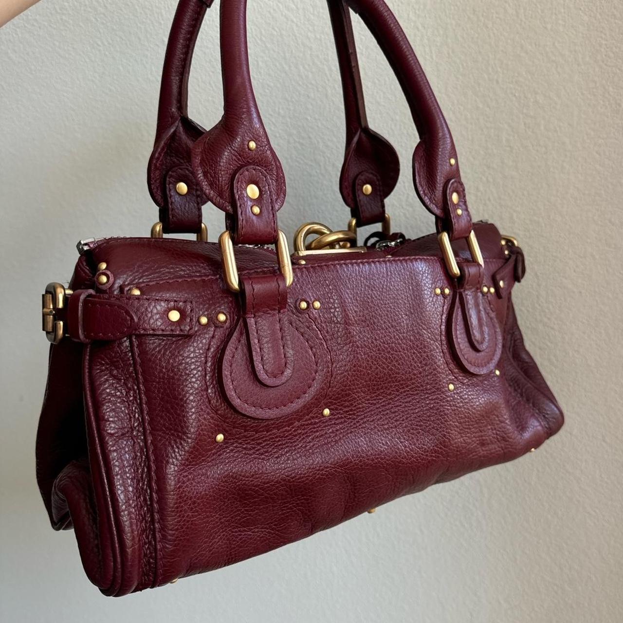 Authentic Burgundy Chloe paddington leather Preowned💜🍇