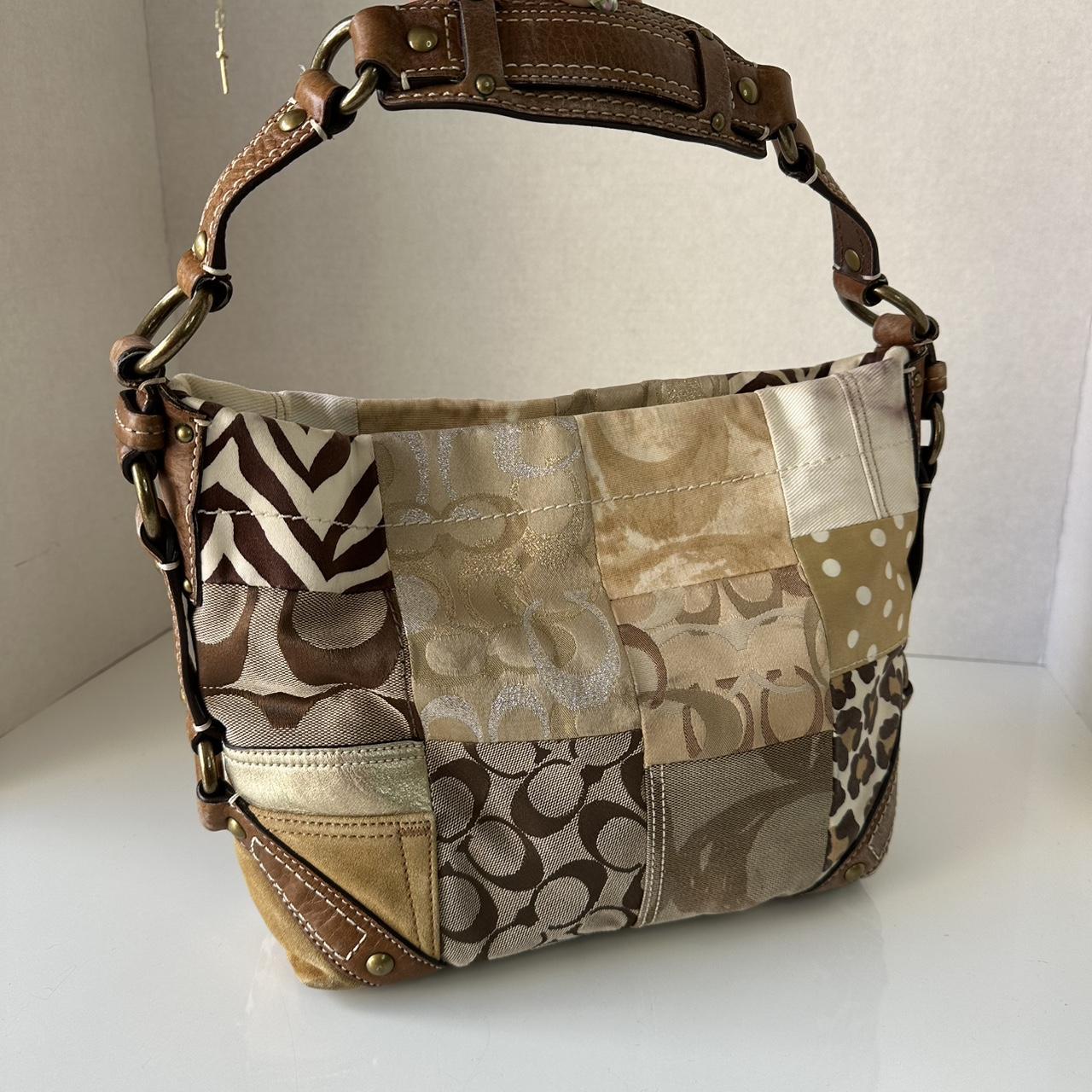 rare Y2K Coach Patchwork Hobo Shoulder Bag