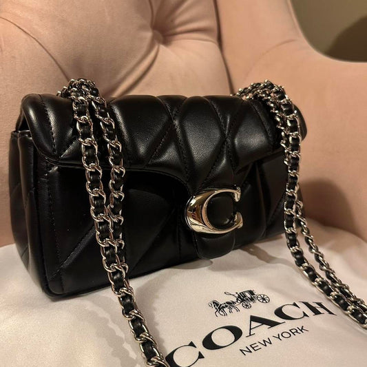 Coach Pillow Tabby 20 Black Silver NEW