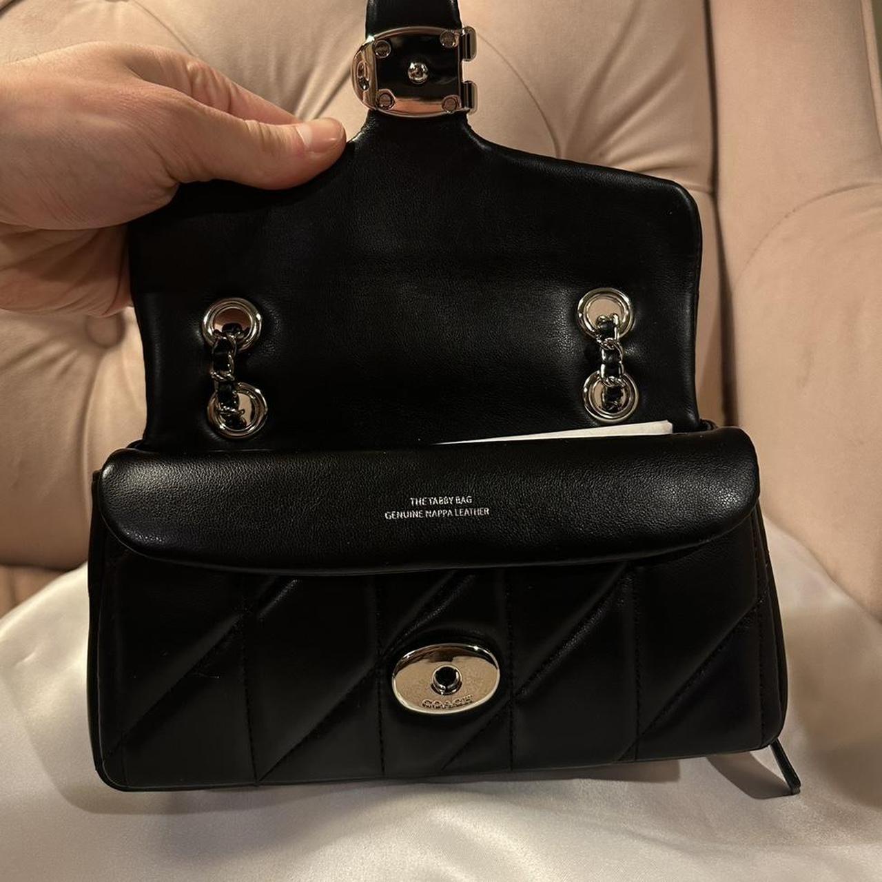 Coach Pillow Tabby 20 Black Silver NEW