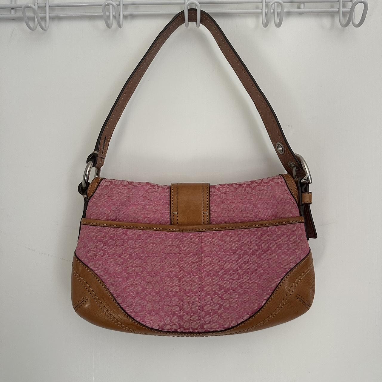 Coach Pink Signature Jacquard Soho Mini Vintage Bag💜🍇
