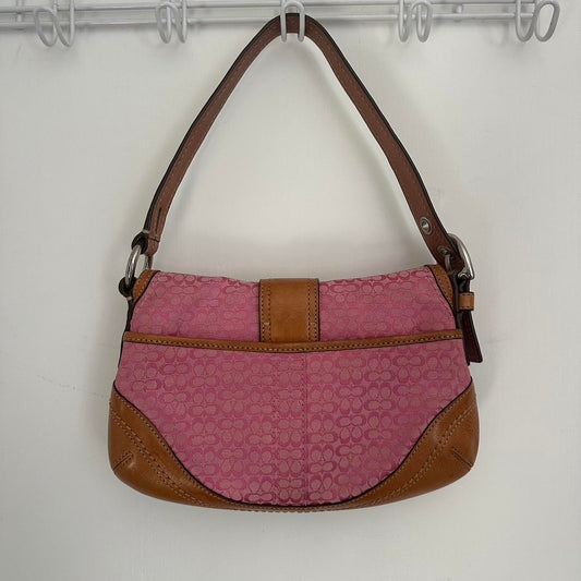 Coach Pink Signature Jacquard Soho Mini Vintage Bag💜🍇