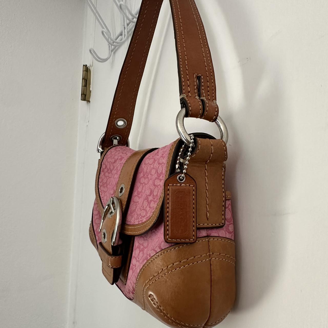 Coach Pink Signature Jacquard Soho Mini Vintage Bag💜🍇