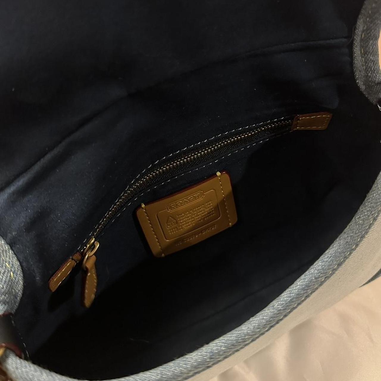 Coach Soho Flap Bag in Repurposed Denim with Cherry Charm NEW