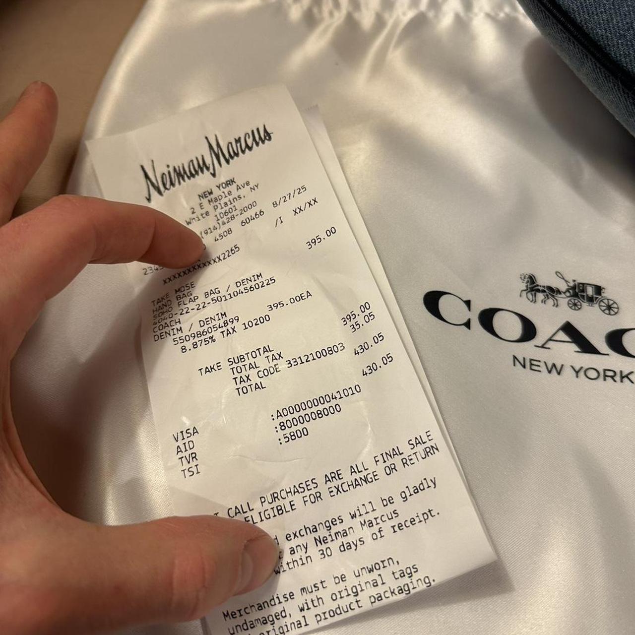 Coach Soho Flap Bag in Repurposed Denim with Cherry Charm NEW