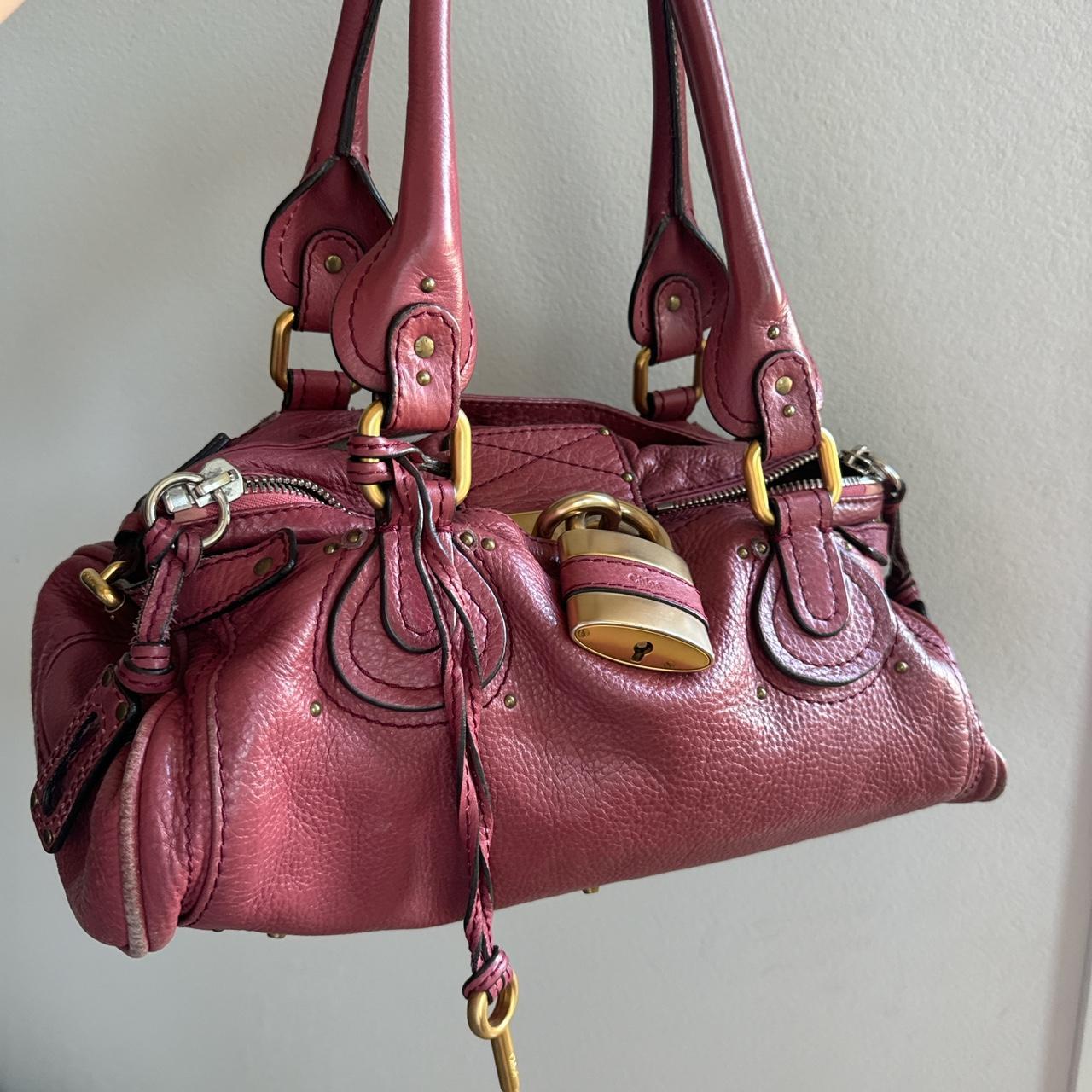 Authentic chloe paddington bag in burgundy/pink🍬⚡