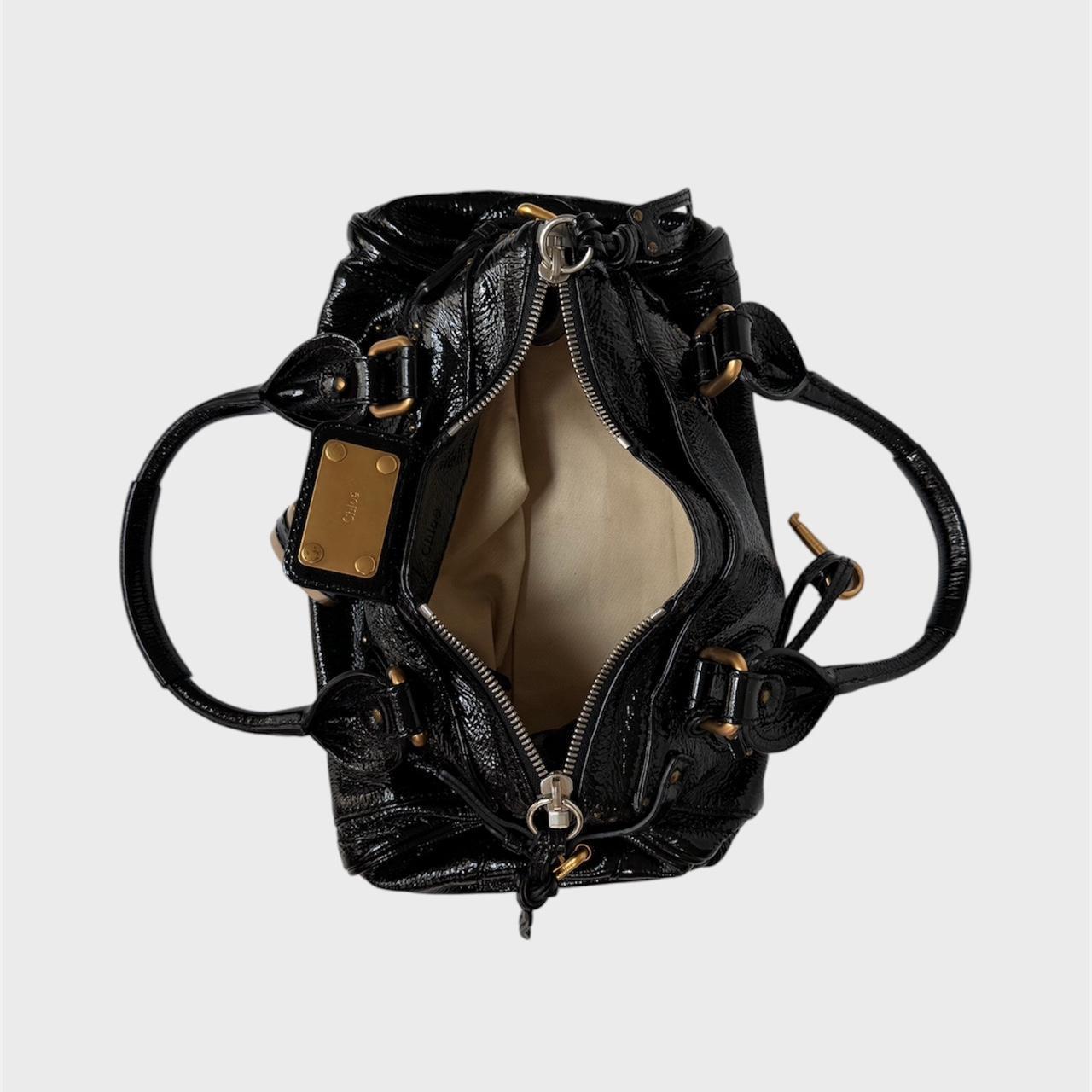 🩷🍒 PreOwned Chloe Paddington black patent leather shoulder Bag🩷🍒