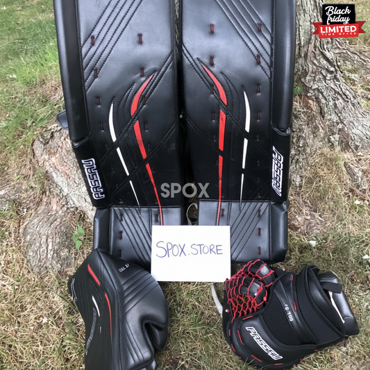 Passau Axiom Goalie Full Set – Senior 34"+2 | Black/White/Red | Great Condition