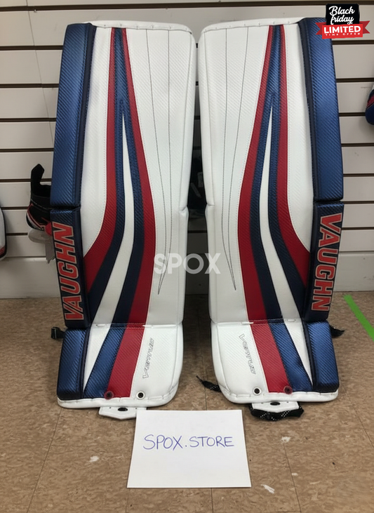 New Vaughn Ventus SLR Pro Carbon Goalie Leg Pads – 31"+2, Red/White/Blue 🥅
