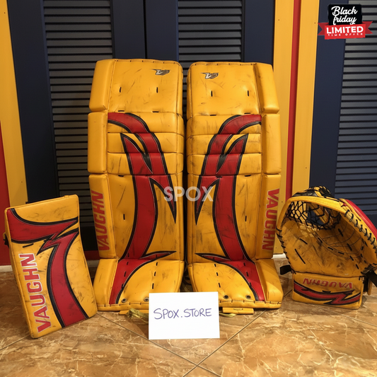 Used Vaughn Velocity V7 XF Pro Carbon Goalie Full Set – 34+2 Regular ✅