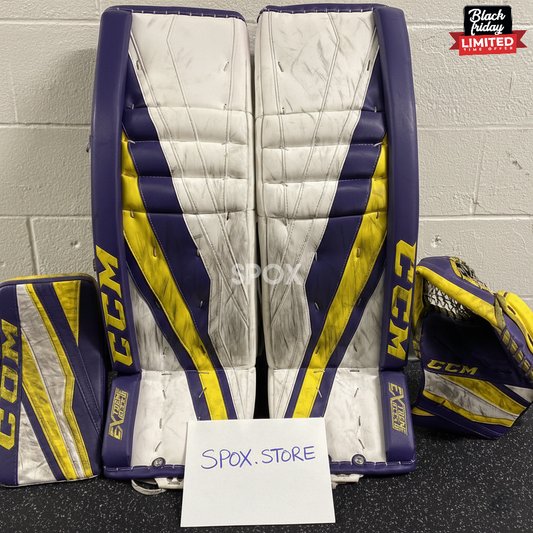 🏒 Senior CCM Extreme Flex III Goalie Full Set – 36+1 | Pro Stock White 🥅