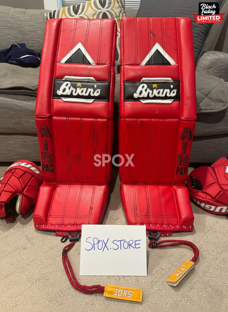 Used Brian’s GNetik V / Optik2 Goalie Full Set – 34"+1.75 | Pro Stock Red