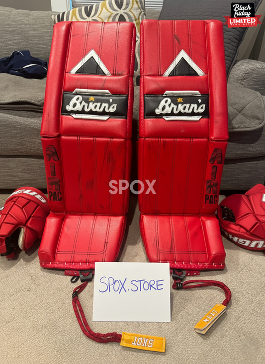 Used Brian’s GNetik V / Optik2 Goalie Full Set – 34"+1.75 | Pro Stock Red