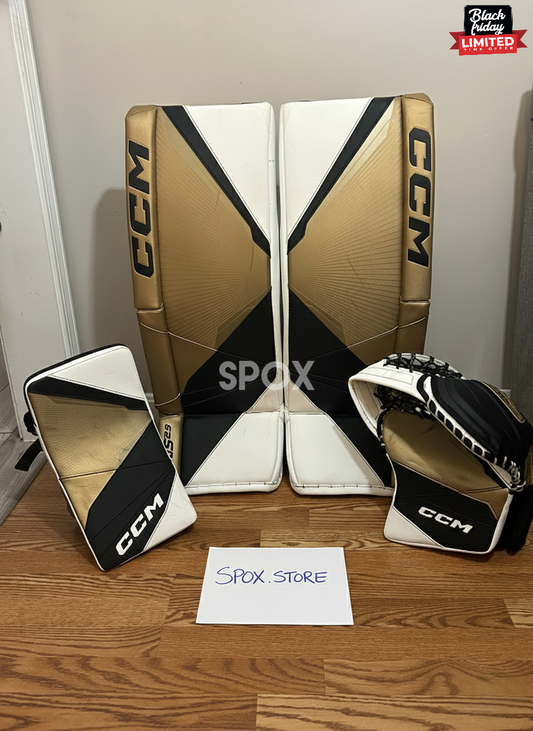 CCM Axis 2.9 Goalie Full Set – 32+1.5 | Gold, Black & White