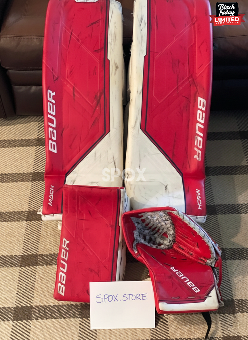 Bauer Mach Goalie Full Set – Senior 35" | Pro Stock Red