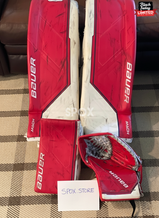 Bauer Mach Goalie Full Set – Senior 35" | Pro Stock Red