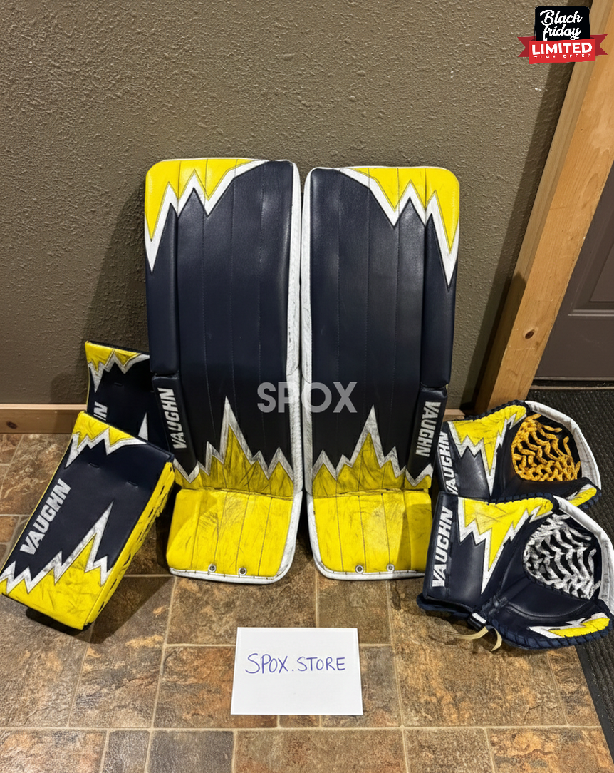 34"+2” Vaughn SLR2 Pro Carbon Goalie Set – University of Michigan Edition