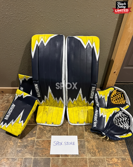 34"+2” Vaughn SLR2 Pro Carbon Goalie Set – University of Michigan Edition