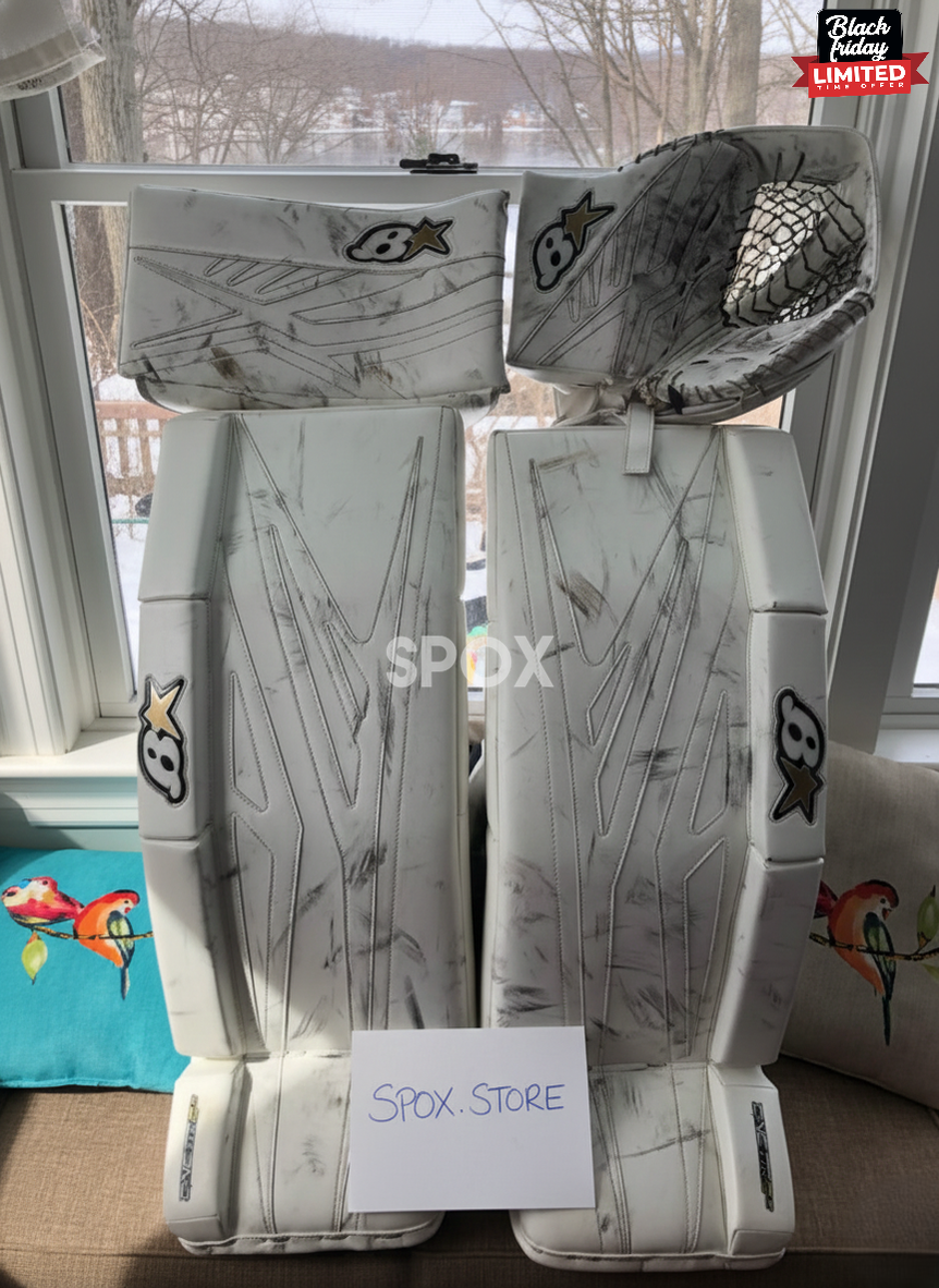 White Senior 33" Brian's G-Netik 8.0 Goalie Full Set – Game-Ready & Fully Integrated!