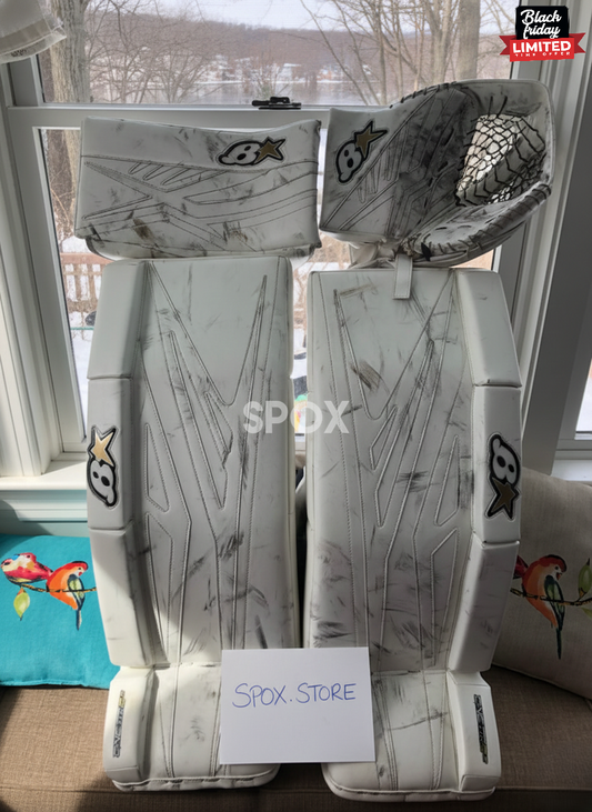 White Senior 33" Brian's G-Netik 8.0 Goalie Full Set – Game-Ready & Fully Integrated!