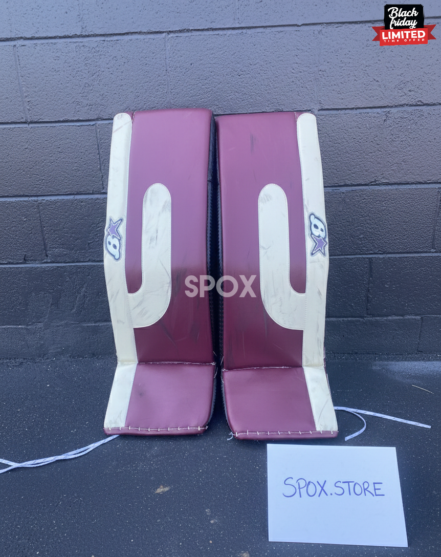 Game-Worn Arizona Coyotes Brian's Pro Stock Optik 3 Goalie Leg Pads – 35" +1