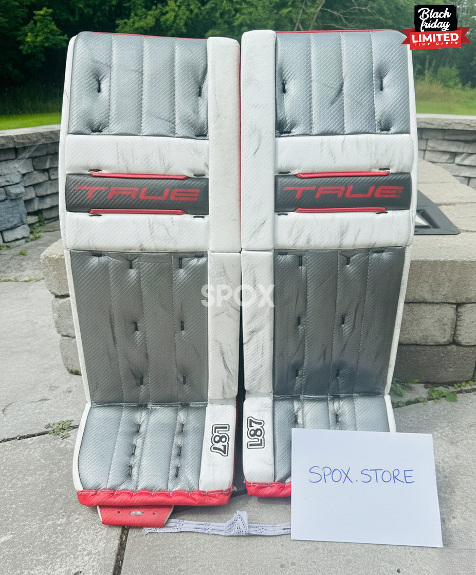True L87 Senior Goalie Leg Pads – 33" +1 | Red | Custom Performance