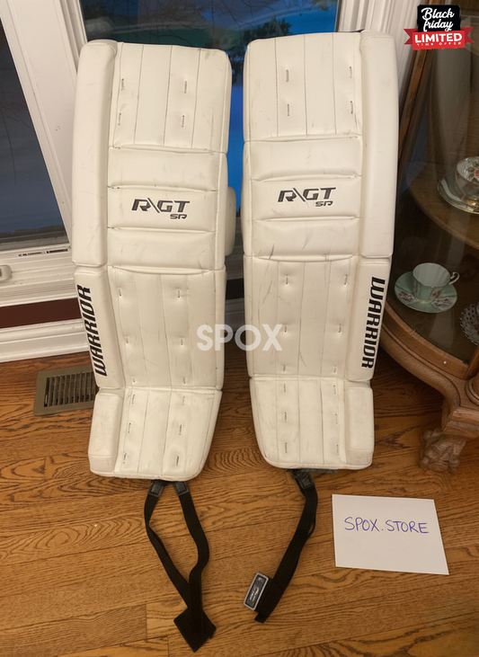 White Senior 35" Warrior Ritual GT Goalie Leg Pads