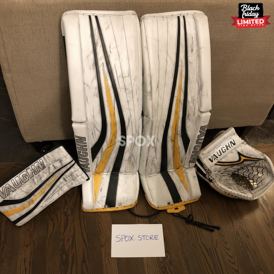 Vaughn Ventus SLR Pro Stock Goalie Full Set – 34" | White | NCAA Used | Pro Return Glove