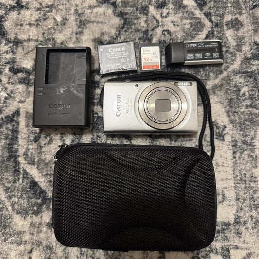MINT Canon PowerShot ELPH 180 Silver Bundle 💿 Y2K Digicam