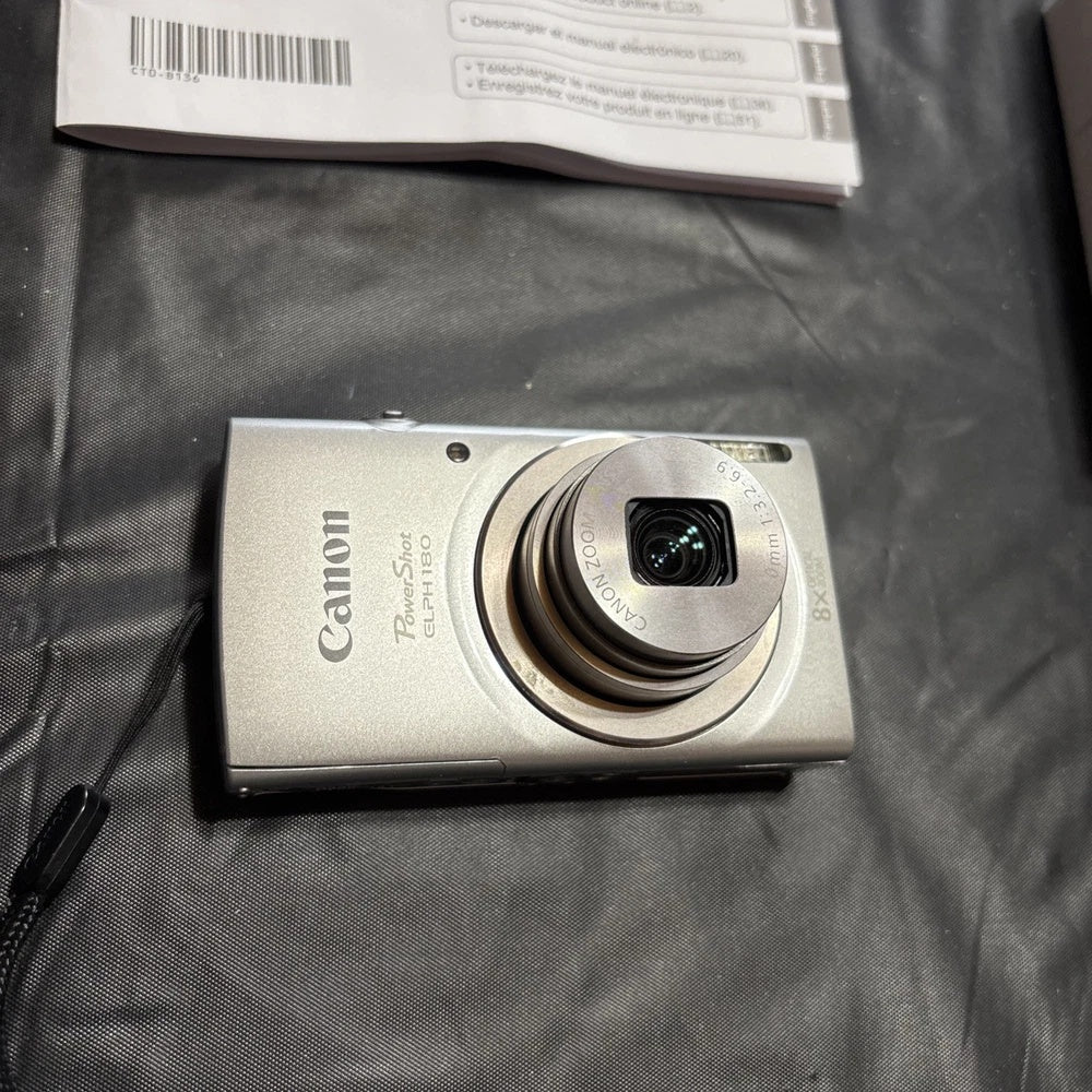 💿 Canon ELPH 180 Silver // [Near MINT] Full Boxed Set ✨ Y2K Digicam
