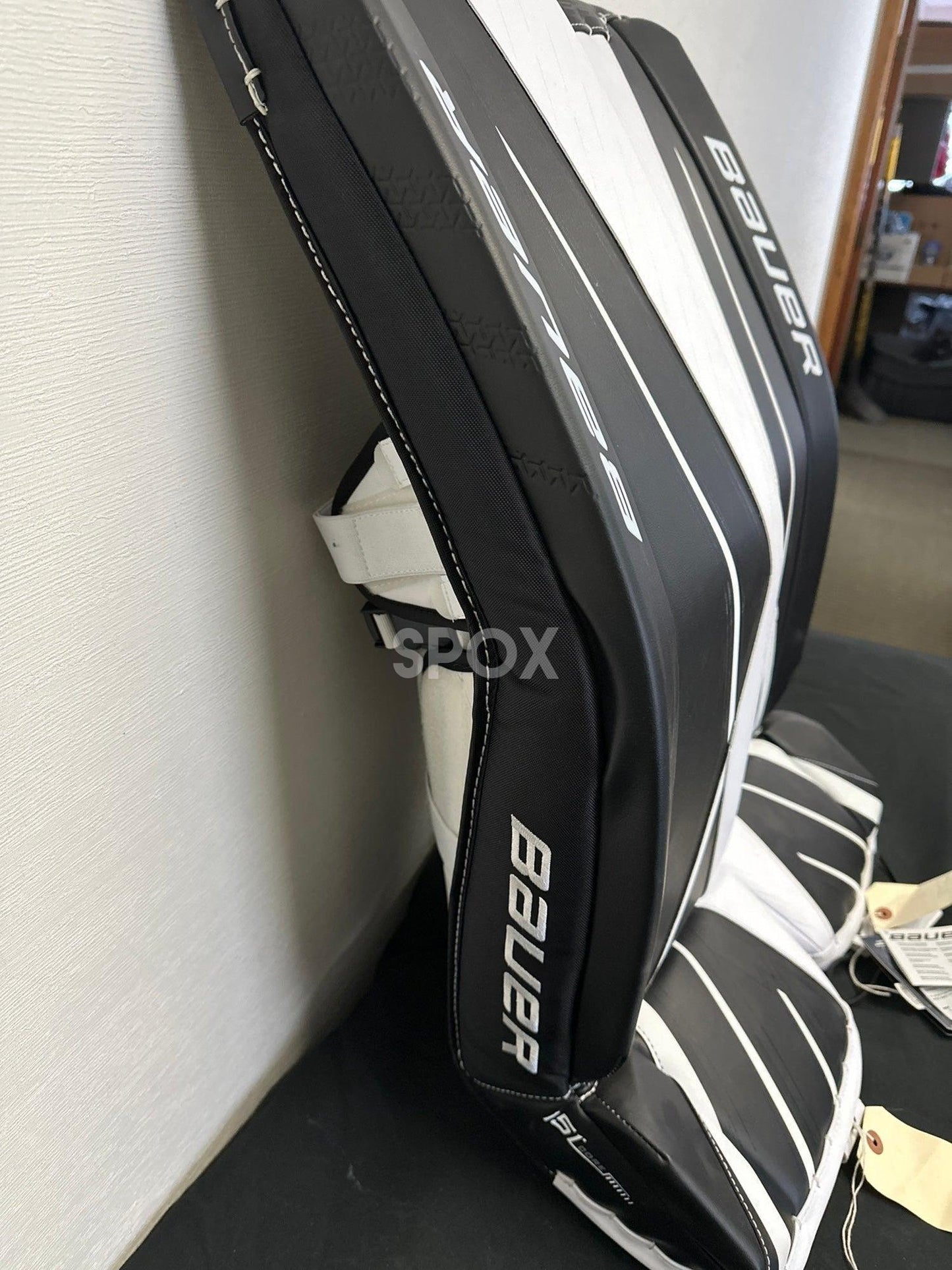 New Bauer Supreme 3S Goalie Leg Pads Intermediate Large White/Black