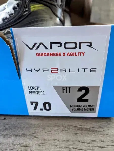 Bauer Vapor Hyperlite 2 Hockey Skates – Senior Size 7 (Fit 2, 263mm Runners)