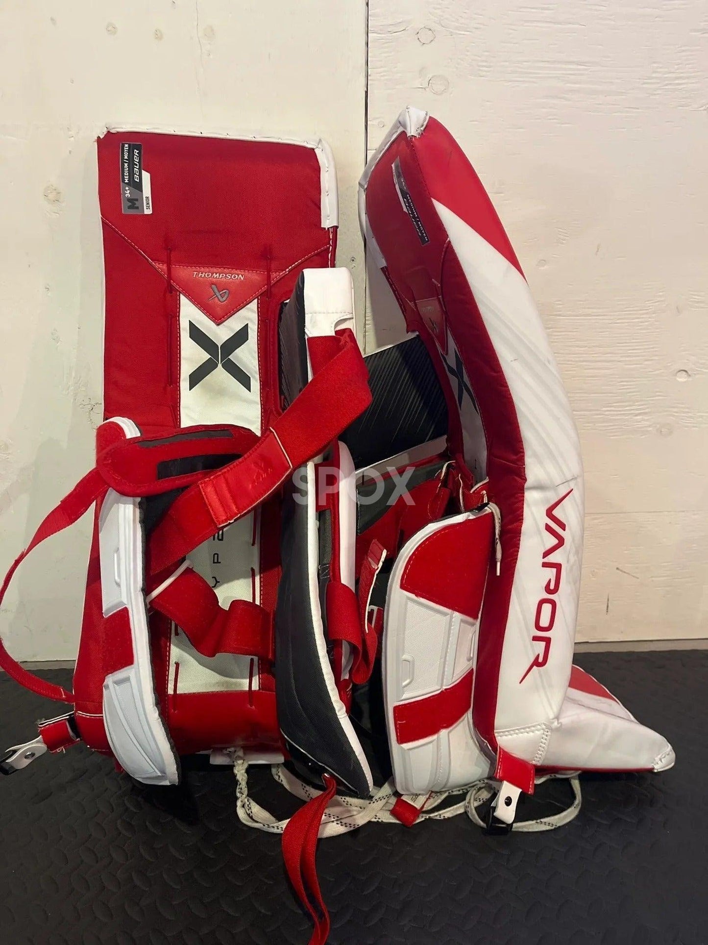 Medium Bauer Pro Stock Hyperlite 2 Goalie Leg Pads – Used (Excellent Condition)