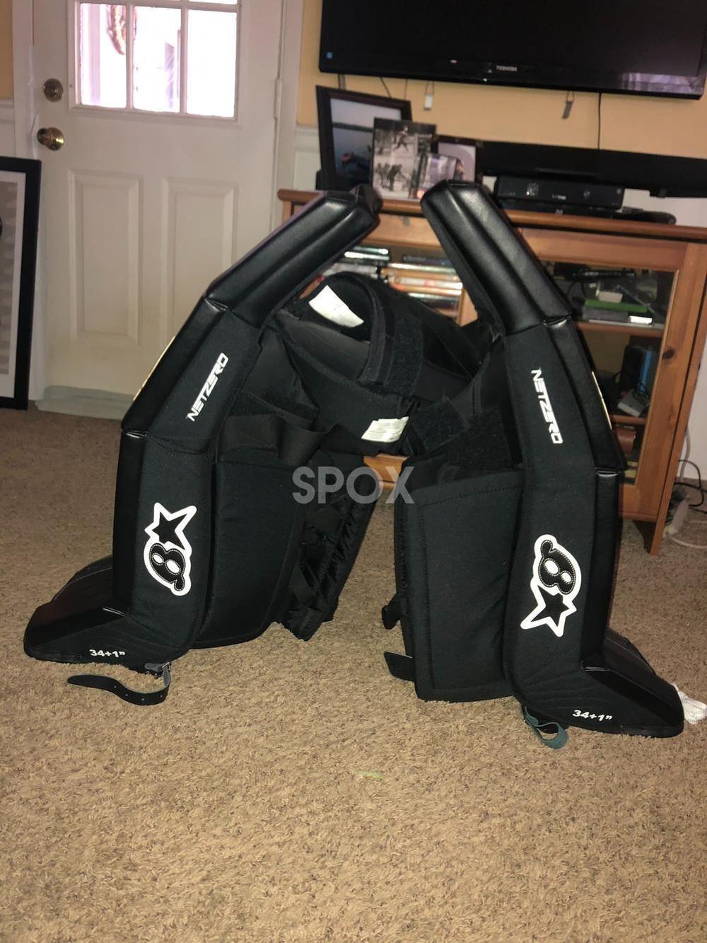 Brian’s NetZero Senior Goalie Leg Pads – 34" Black (NEW)