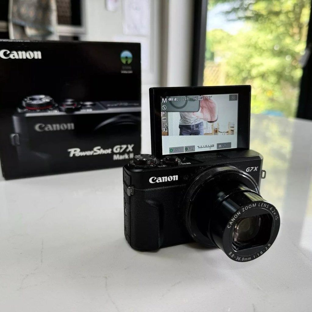 Used 🍇₊˚💜 Canon PowerShot G7X Mark II Digital Camera (Black) 🍥🎀📷