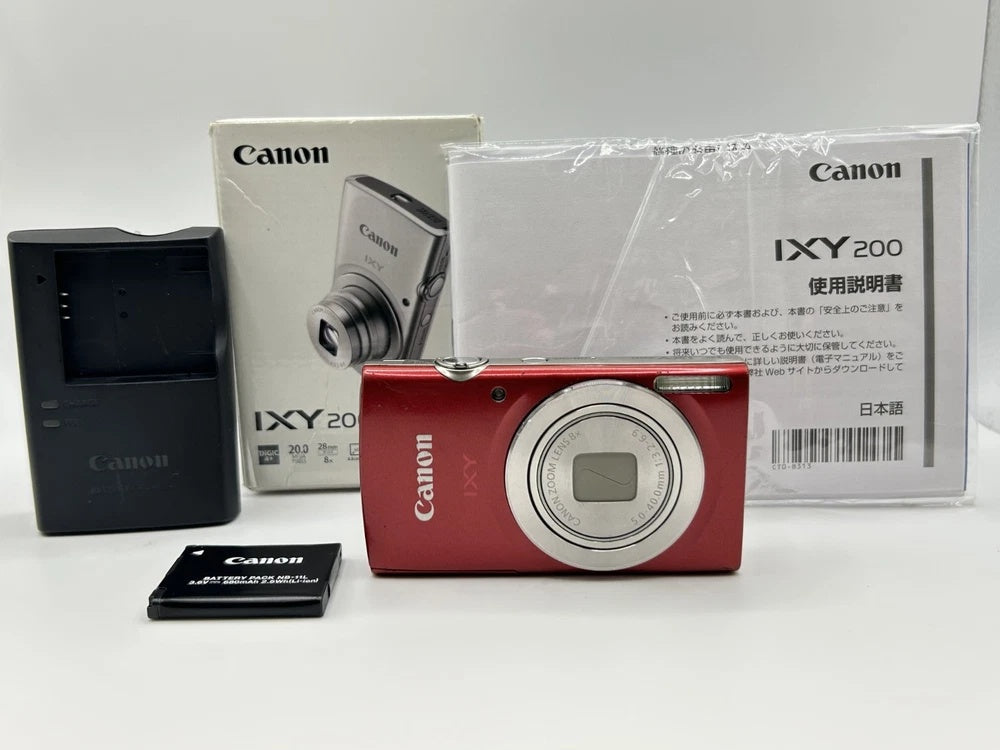 🍒 RARE RED Canon IXY 200 // ELPH 185 [Near Mint] Boxed Set 💿