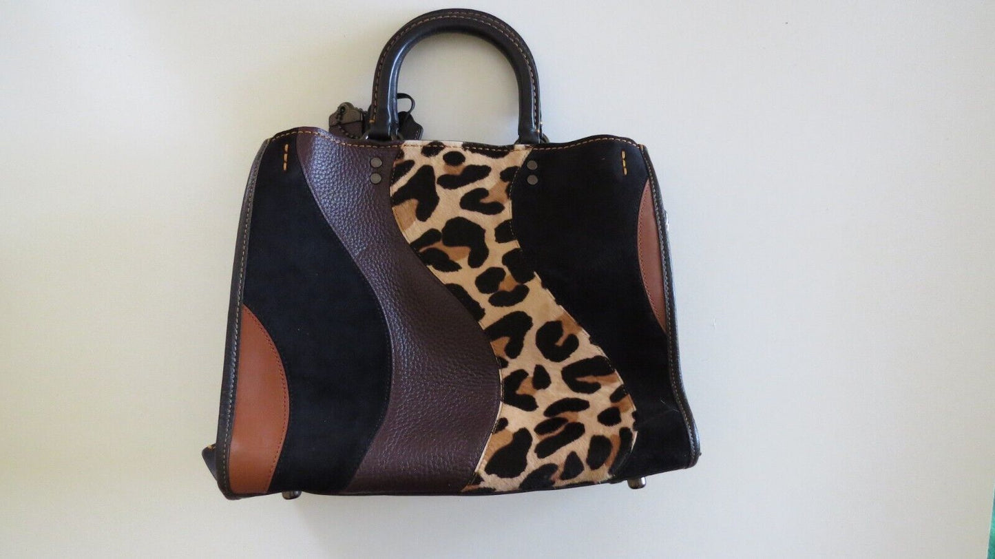 Coach Rogue Bag With Leopard Patchwork B1880 32879🩶🏙️
