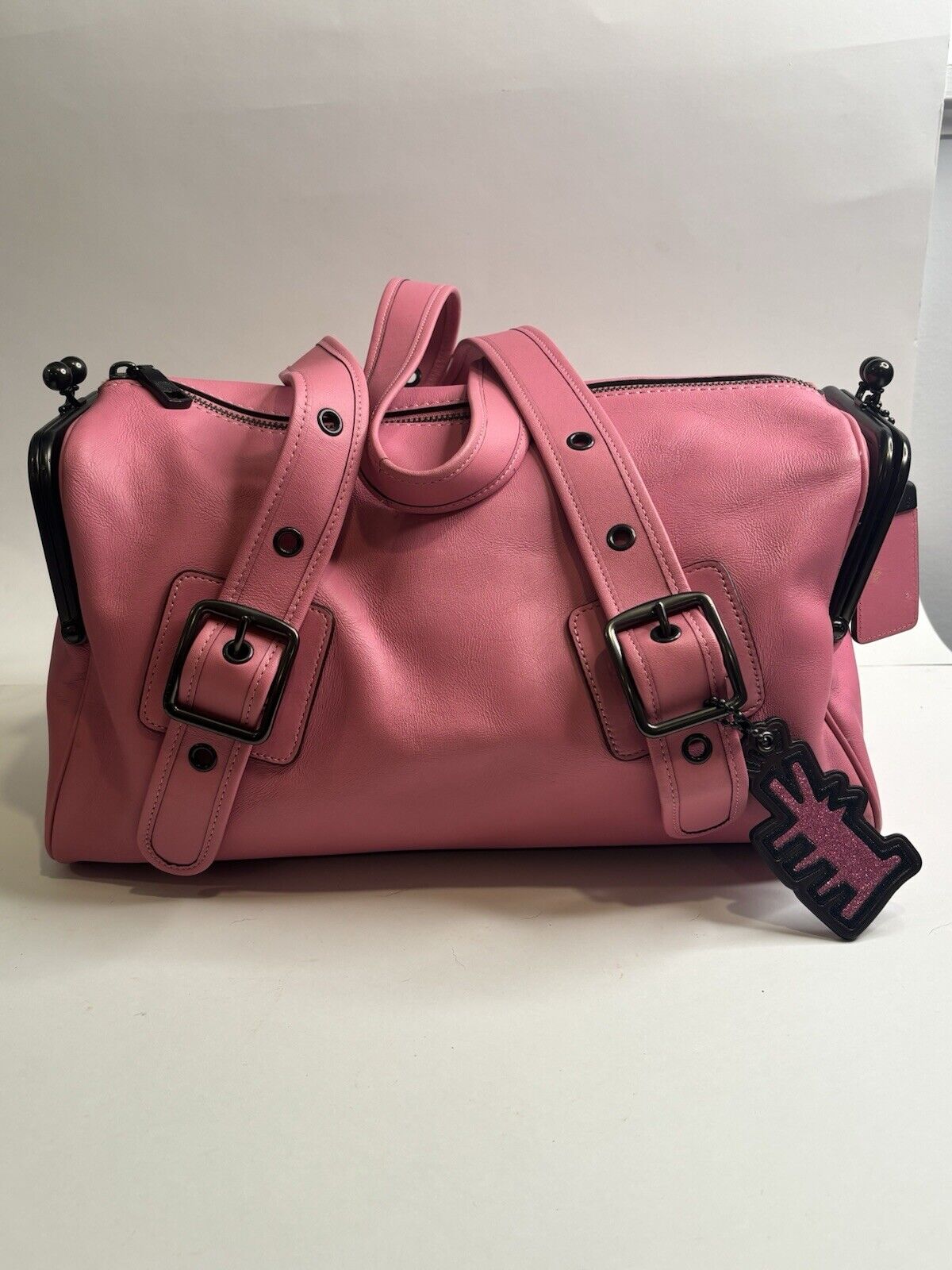 Keith Haring X Coach Collaboration Pink Handbag🍬⚡